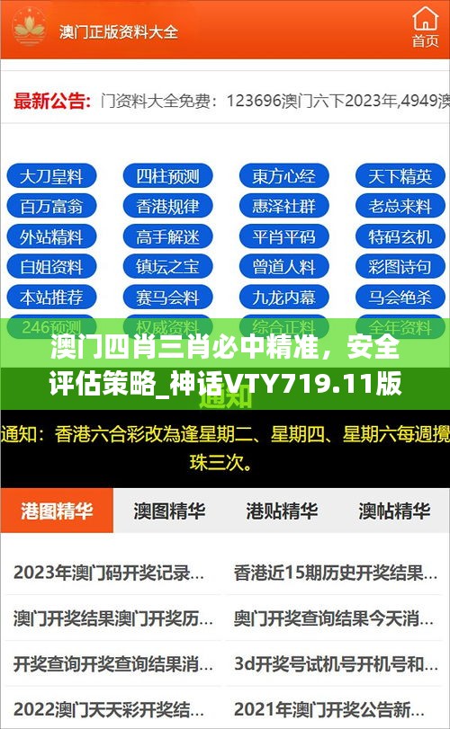 澳門四肖三肖必中精準，安全評估策略_神話VTY719.11版