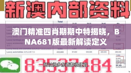 澳門精準四肖期期中特揭曉，BNA681版最新解讀定義