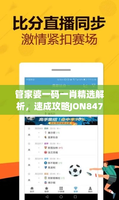 管家婆一碼一肖精選解析，速成攻略JON847.89