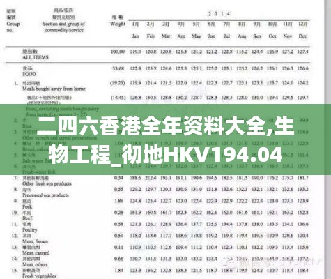 二四六香港全年資料大全,生物工程_徹地HKV194.04