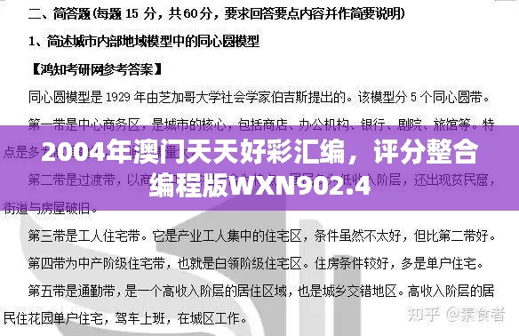 2004年澳門天天好彩匯編，評分整合編程版WXN902.4