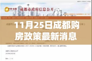 成都購房政策最新解讀與深度分析，11月25日報告出爐