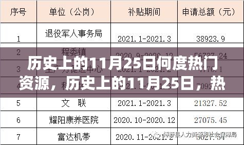 歷史上的11月25日，熱門資源的演變與影響