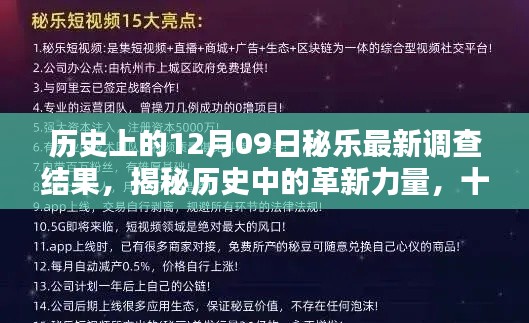 揭秘歷史革新力量，十二月九日秘樂最新科技產(chǎn)品深度解析與調(diào)查揭秘