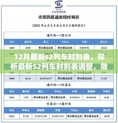 最新S2列車時刻表調(diào)整解析，效率與便利的權(quán)衡之道