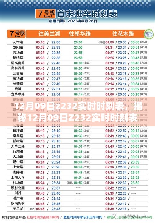 揭秘Z232列車(chē)在12月09日的實(shí)時(shí)時(shí)刻表及特色解析