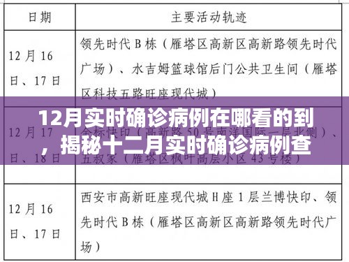 揭秘十二月實(shí)時(shí)確診病例查詢途徑，輕松掌握疫情動(dòng)態(tài)科普知識(shí)