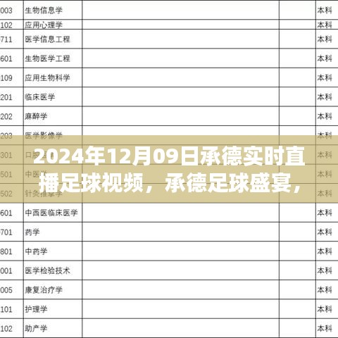 承德足球盛宴，實(shí)時(shí)直播足球視頻解析（日期，2024年12月09日）