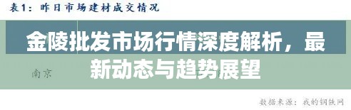 金陵批發(fā)市場(chǎng)行情深度解析，最新動(dòng)態(tài)與趨勢(shì)展望