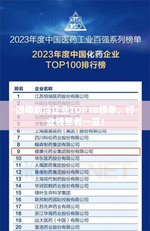 湖南制冷企業(yè)TOP10榜單，行業(yè)領(lǐng)軍者一覽！