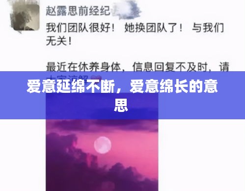 愛意延綿不斷，愛意綿長的意思 