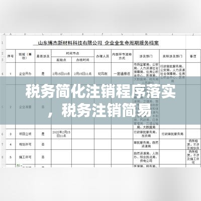 稅務(wù)簡化注銷程序落實(shí)，稅務(wù)注銷簡易 