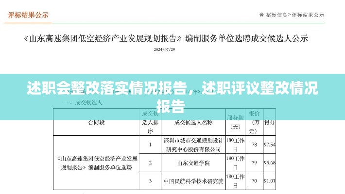 述職會(huì)整改落實(shí)情況報(bào)告，述職評(píng)議整改情況報(bào)告 