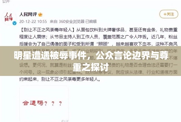 明星遭遇被辱事件，公眾言論邊界與尊重之探討