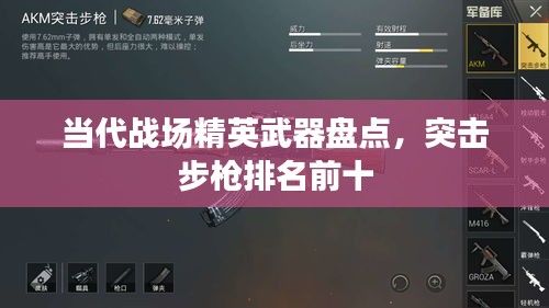 當代戰(zhàn)場精英武器盤點，突擊步槍排名前十