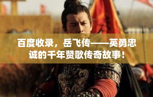 百度收錄，岳飛傳——英勇忠誠的千年贊歌傳奇故事！