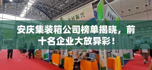 安慶集裝箱公司榜單揭曉，前十名企業(yè)大放異彩！