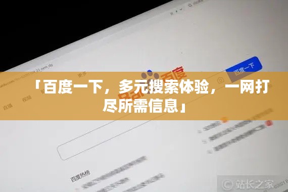 「百度一下，多元搜索體驗，一網(wǎng)打盡所需信息」