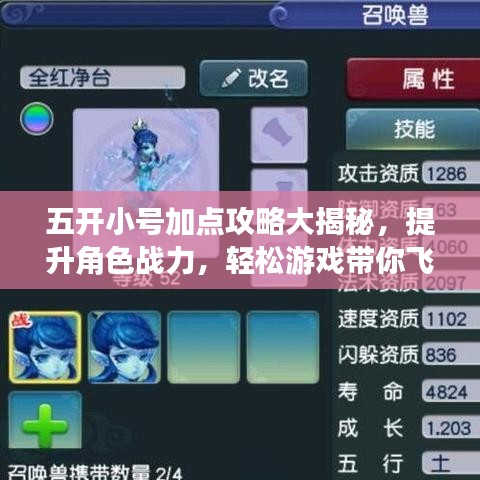 五開小號加點攻略大揭秘，提升角色戰(zhàn)力，輕松游戲帶你飛！
