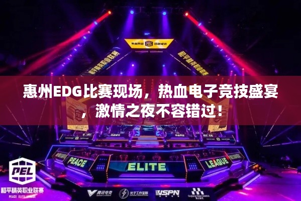惠州EDG比賽現(xiàn)場，熱血電子競技盛宴，激情之夜不容錯過！