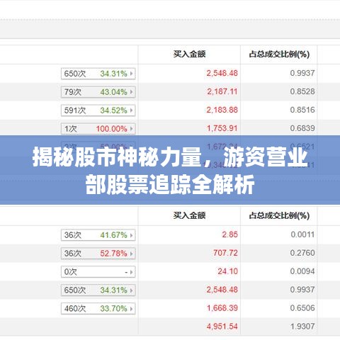 揭秘股市神秘力量，游資營(yíng)業(yè)部股票追蹤全解析