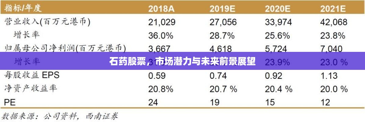 石藥股票，市場潛力與未來前景展望